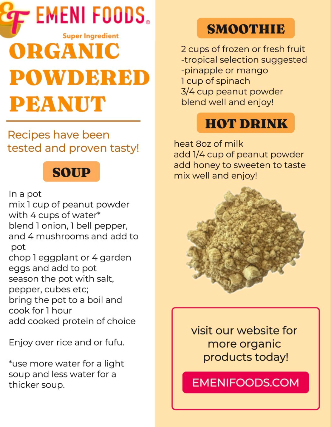Organic Peanut Flour/Powder